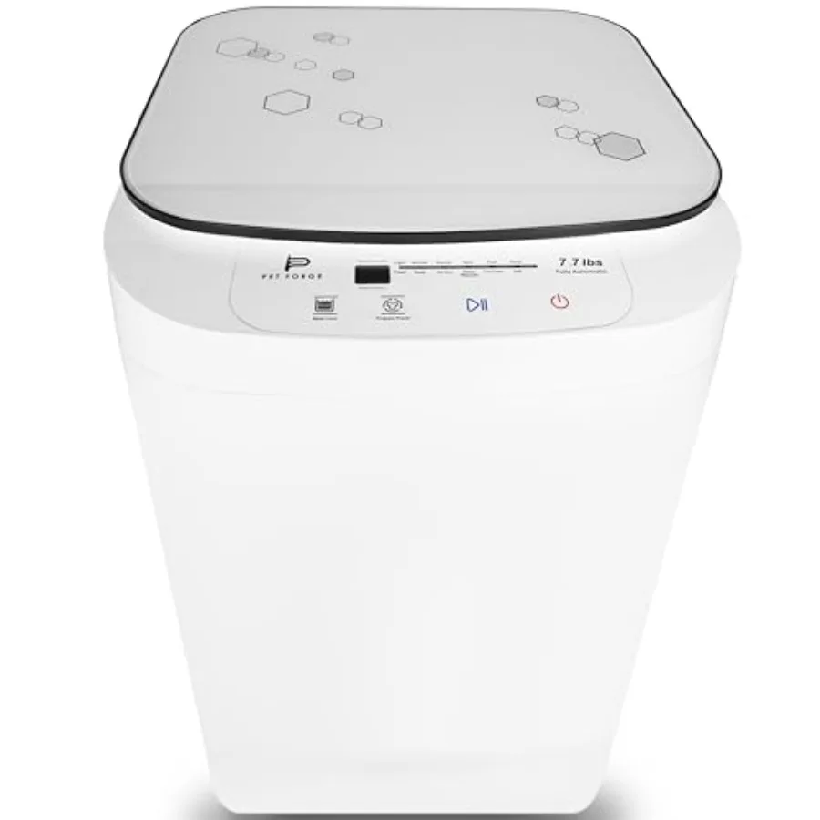 

Компактная портативная стиральная машина для ухода за домашними животными: полностью автоматическая машина с отжимом с верхней загрузкой и емкостью 8 фунтов, идеально подходит для чистки Pe