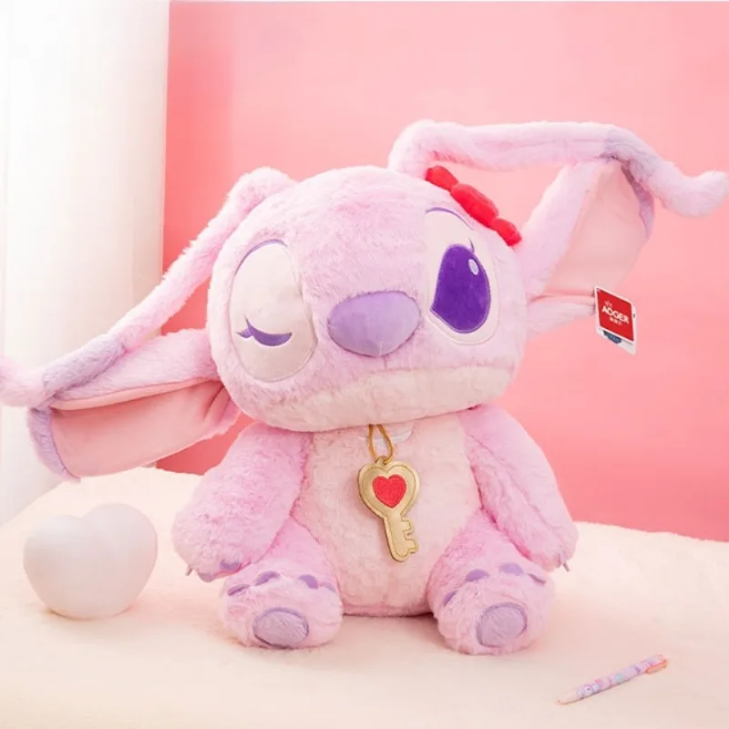 

Disney Lilo & Stitch Cartoon Plush Doll Toy PP Cotton Cute Filled Soft Pillow Home Decoration Children Birthday Christmas Gifts