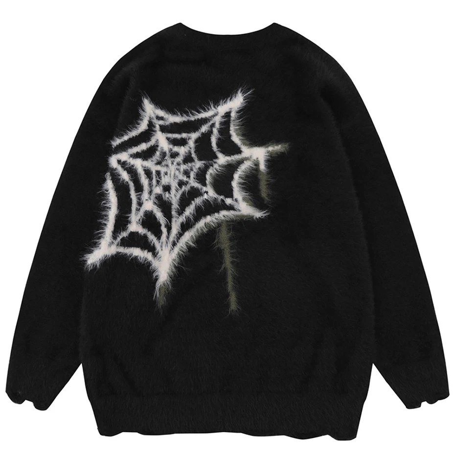 Star Spider Sweater Goth Punk Harajuku Hip Hop Streetwear Sweaters
