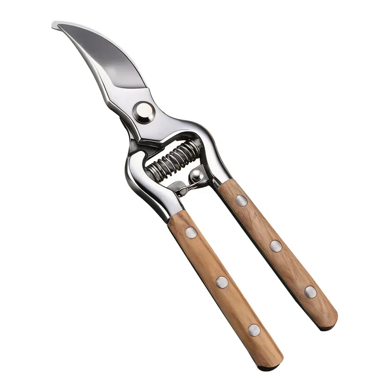 Labor Saving Multifunctional Stainless Steel Pruning Shears with Ash Wood Handle Home Garden Plant Branch Cutting Gardening Trim