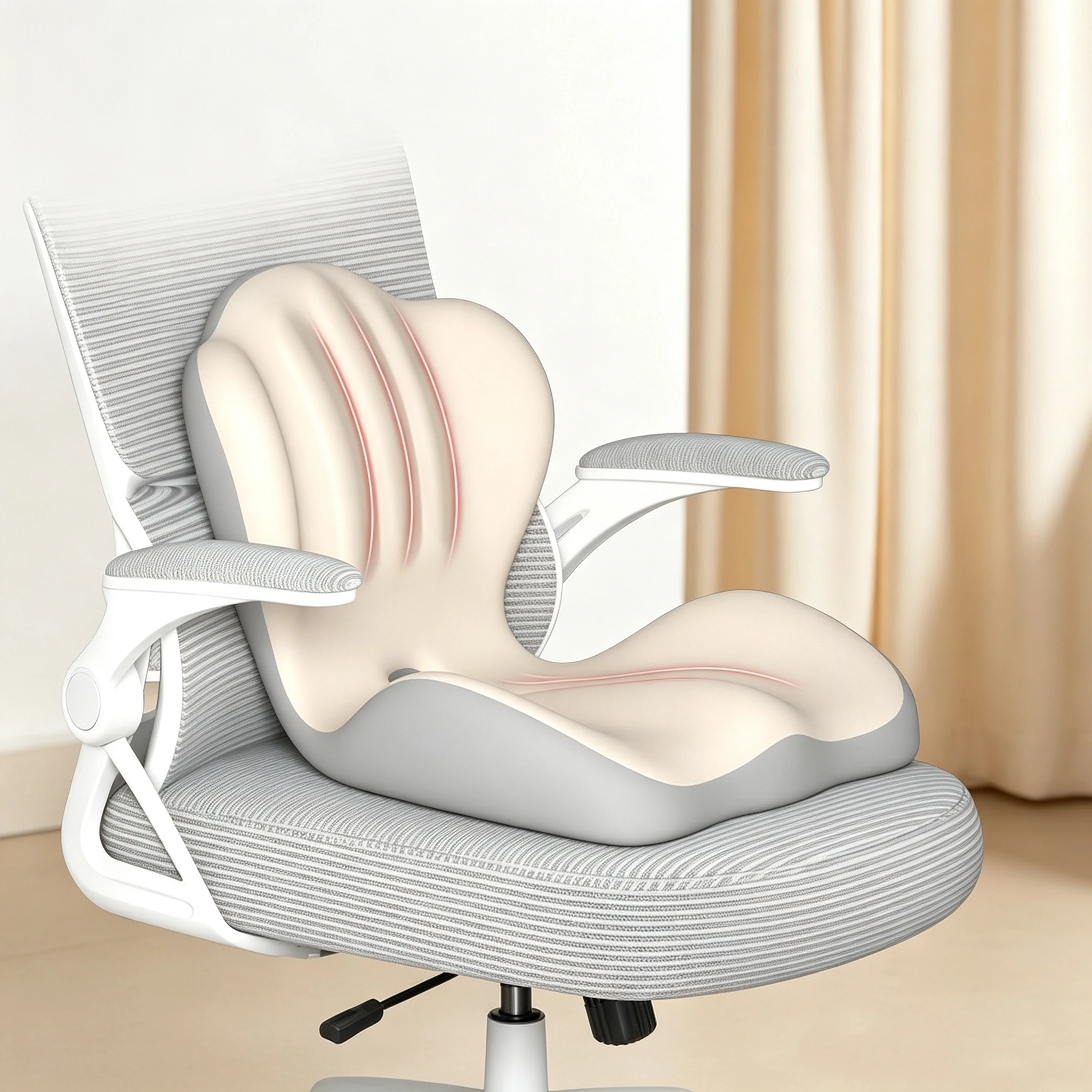 Seat Cushion for Office Chair Ergonomic Memory Foam Seat Cushion with Back Support for Stress Relief Lumbar Support Car Office