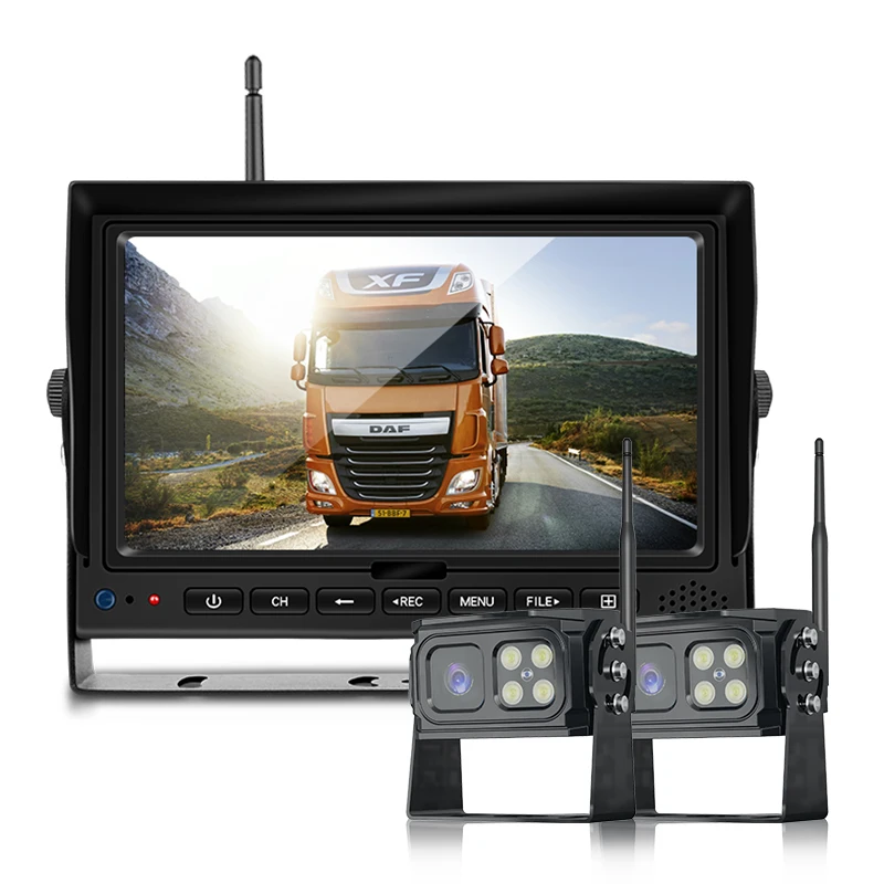 Wireless Camera Rear 7 Inch Wireless Car Backup Camera and Monitor Kit RV Backup Camera High-Speed Rear View System