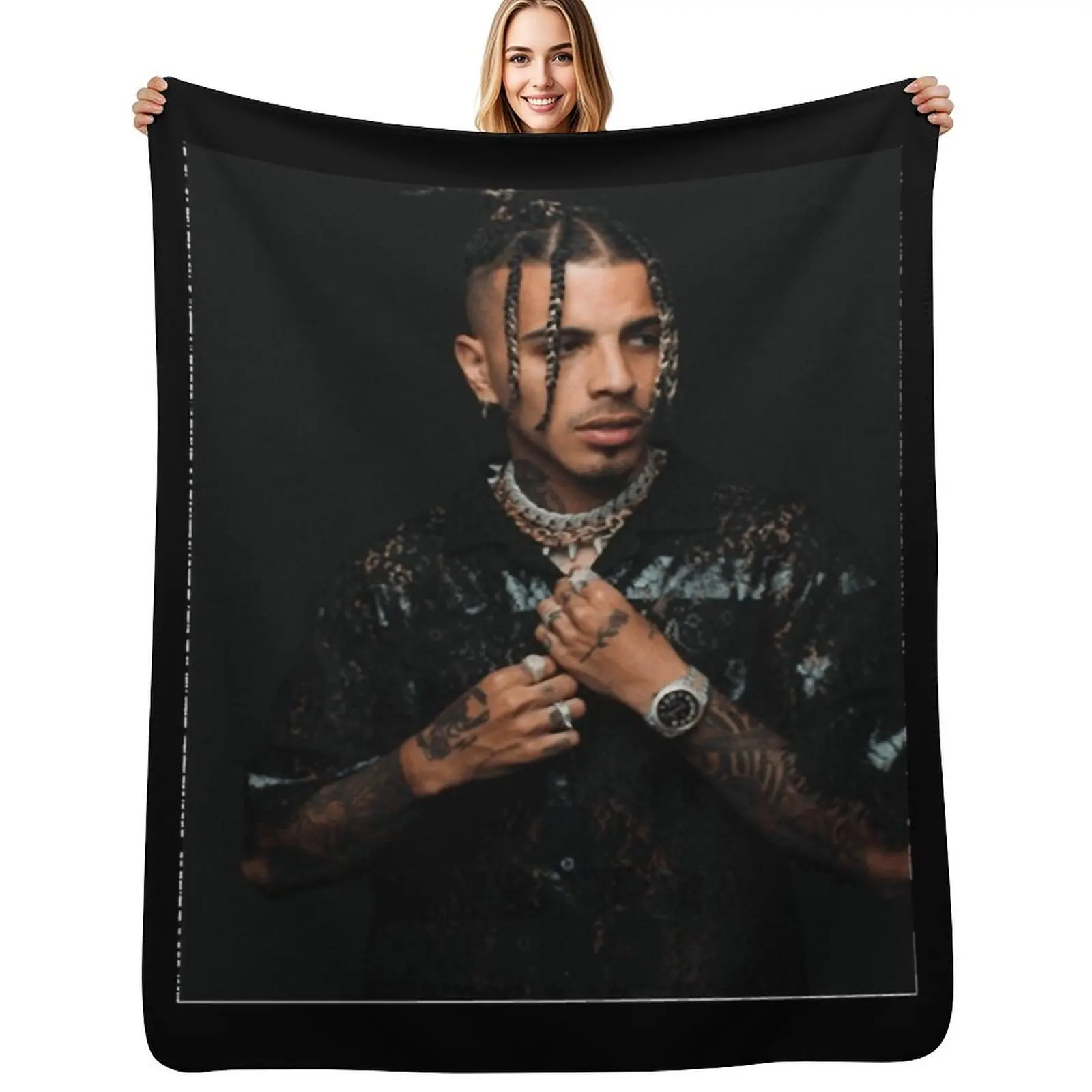 

Rauw Alejandro Classic Classic Throw Blanket Hairys Plush Sofa Quilt Flannels Blanket