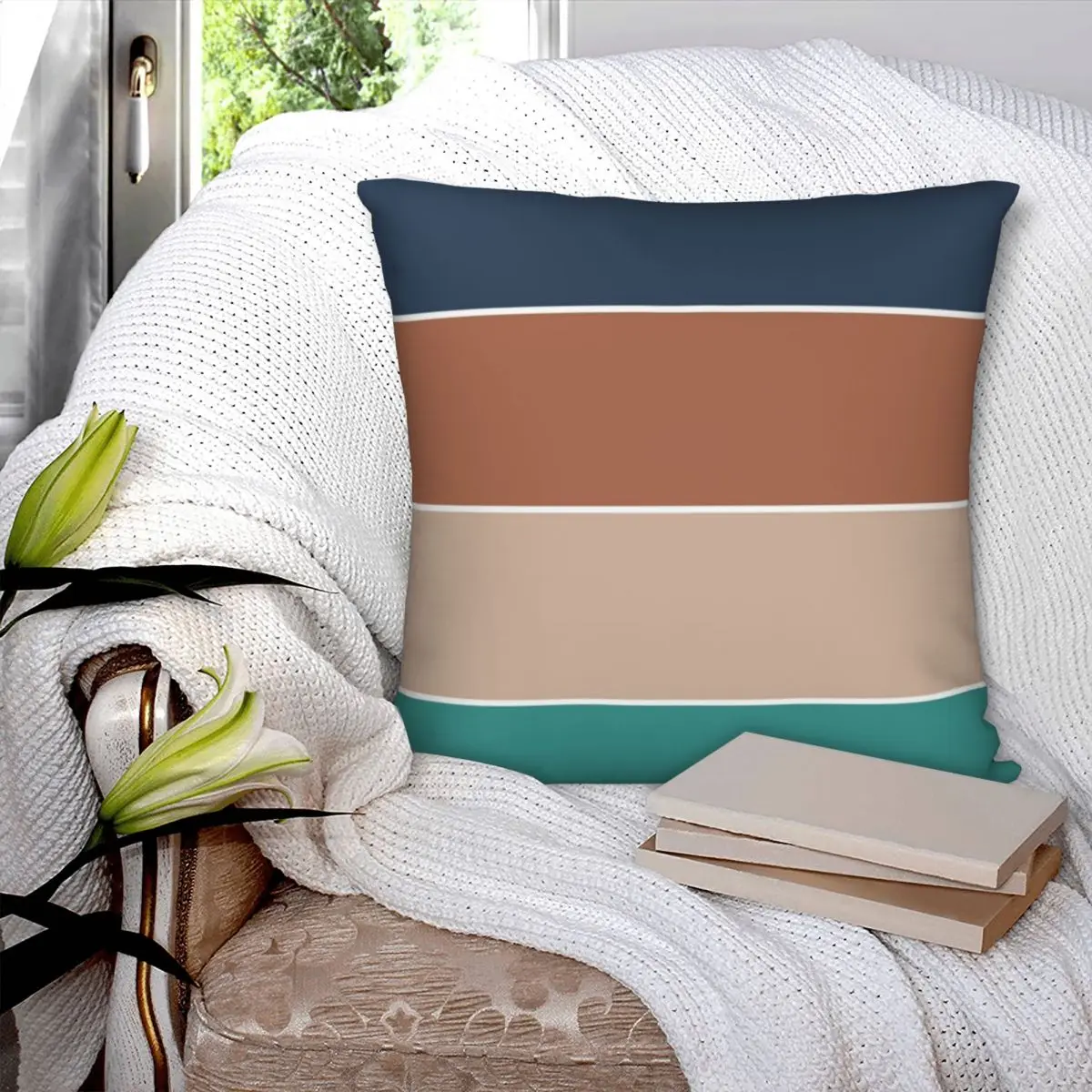 Coffee Run Colour Combination Square Pillowcase Polyester Pillow Cover Velvet Cushion Zip Decorative Comfort Throw Pillow home