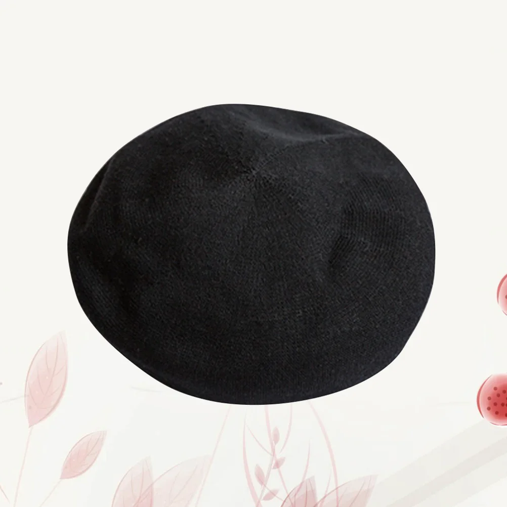 Solid Color Beanie Black Cap Sun Protection Hat Painter Child Straw Hats for Women