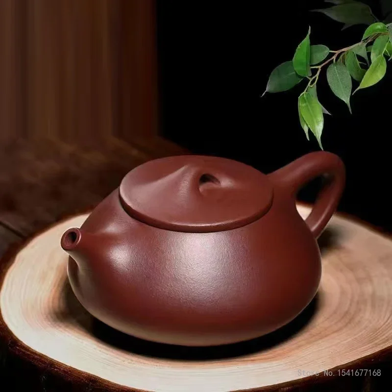 Handmade Chinese Kongfu Tea Pots, Classic Purple Mud Stone, Ladle Pot, Xishi Yixing Purply Teapots, Handmade, 250ml, 1Pc