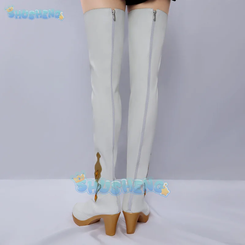 لعبة Genshin تأثير نافيا بدلة سباق ، أحذية تأثيري ، فستان لعب الأدوار ، حفلة كرنفال