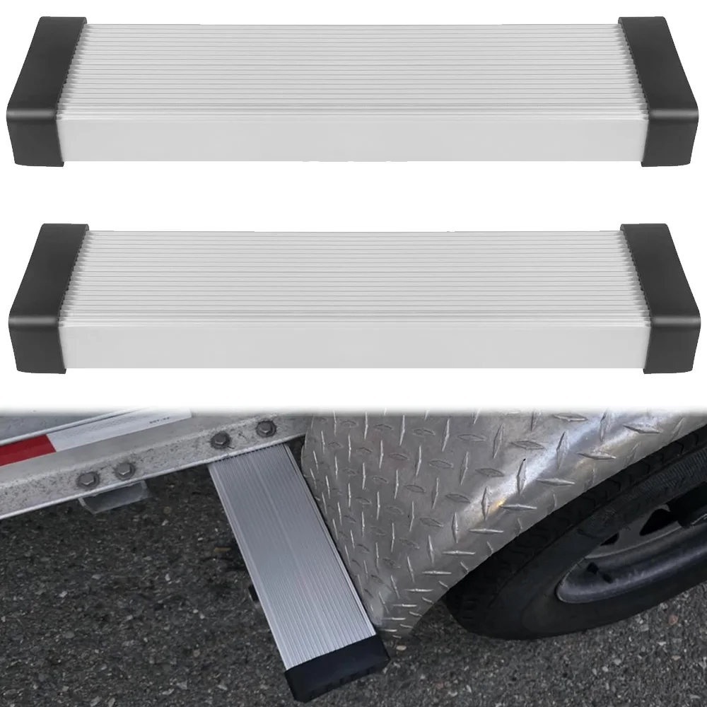 Aluminum Boat Trailer Fender Mounts, Square Fender Mount Step, Pad Boat Pedal for Boat Trailer, Stainless and Durable (2-Pack)