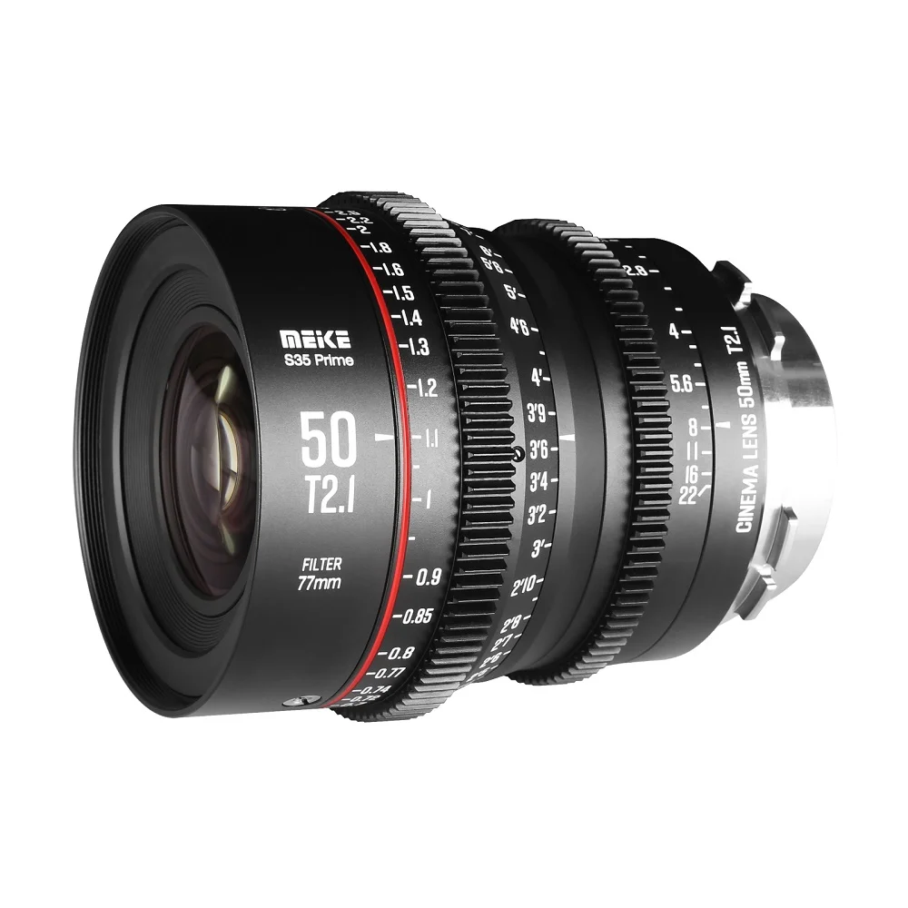 Meike 50mm T2.1 Super 35 Frame Cine Lens for PL Mount Canon EOS C700 PL GS E2-S6 6K RED KOMODO 6K Cinema Camera