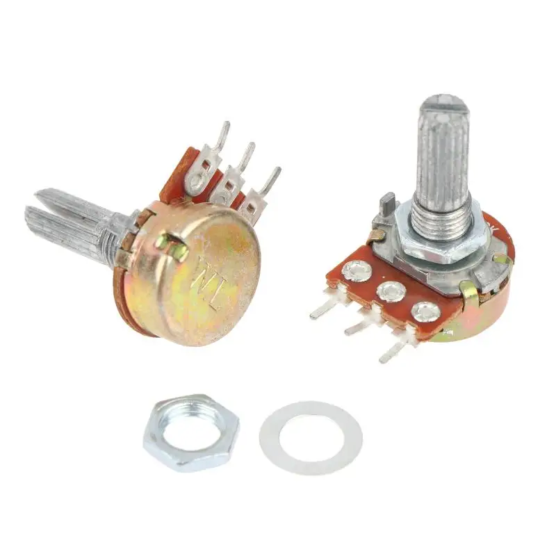 Einstellbares WH148 Einzelpotentiometer 10 Stück B-Typ 1K-500K 15/20MM Schaft für die Reparatur von elektronischen Geräten im Haushalt – Detail 3