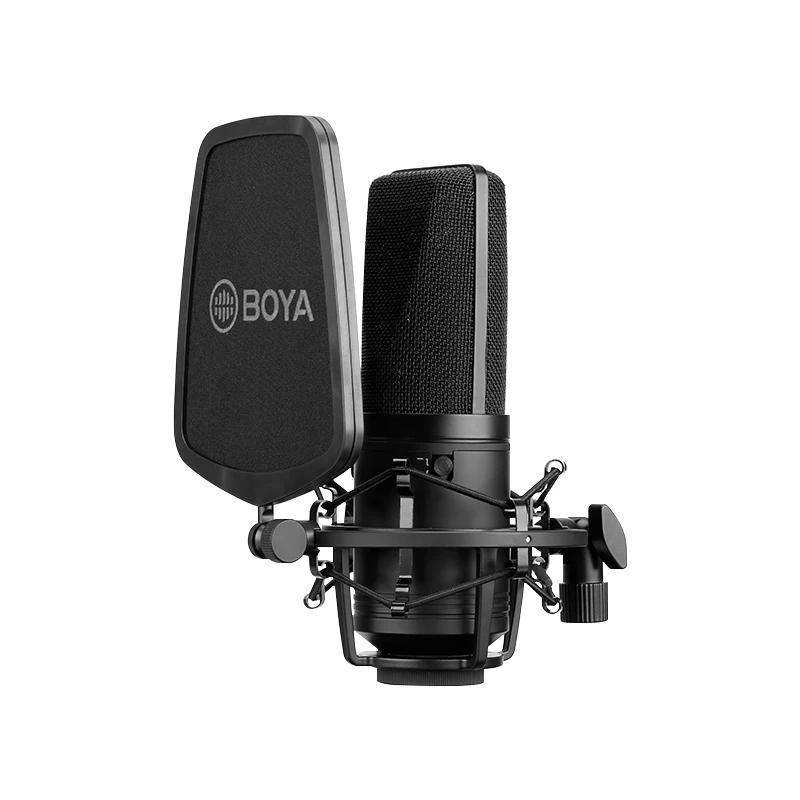 GIMI BY-M1000 Professional Large Microphone Mic Kit / Double-layer Pop Filter Shock Mount for Singer Vocals Home Studio Voice Re