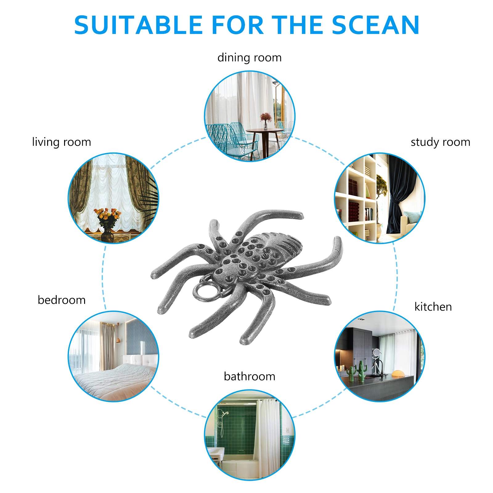 20pcs Spider Charms Halloween Decor Alloy Pendants For Bath Home Gothic Party Accessories Witch Gothic Decorations Craft Outdoor