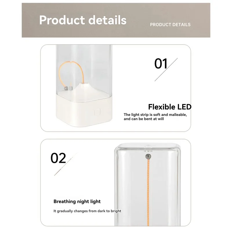 ABGE-Sensor Usb Rechargeable Touch Control Desk Lamp Three-Level Dimmable LED Light Small Night Light Magnetic Design