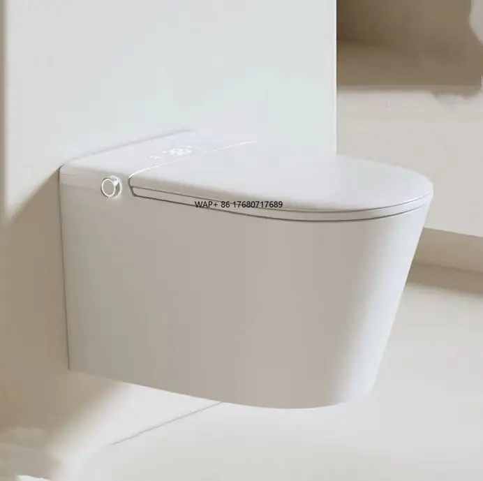 Современный настенный белый подвесной интеллектуальный унитаз, автоматический керамический унитаз, умный унитаз с резервуаром для воды