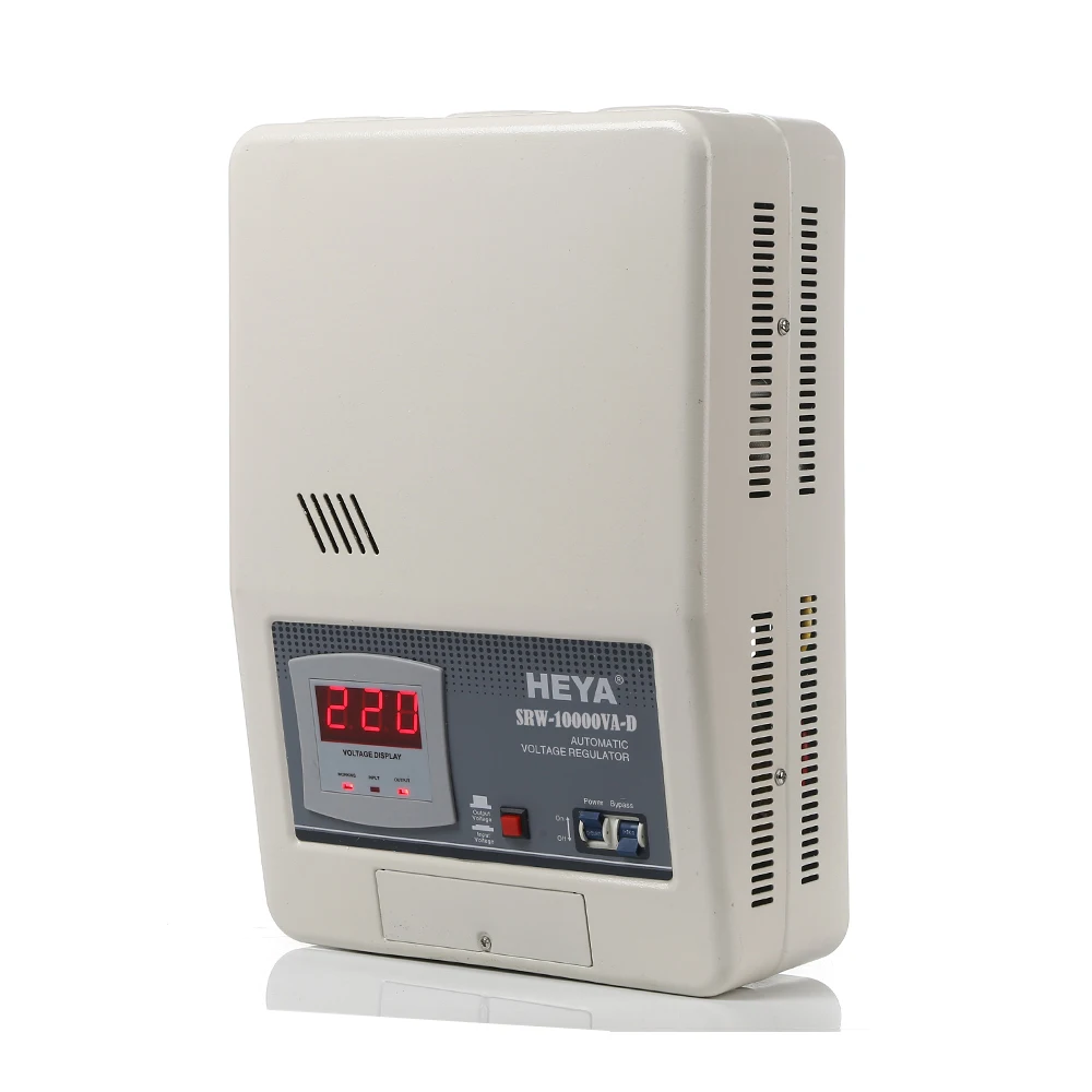 HEYA مثبت على الحائط 8KW 10KW 220V منظم جهد أوتوماتيكي أحادي الطور مثبت سعر AVR