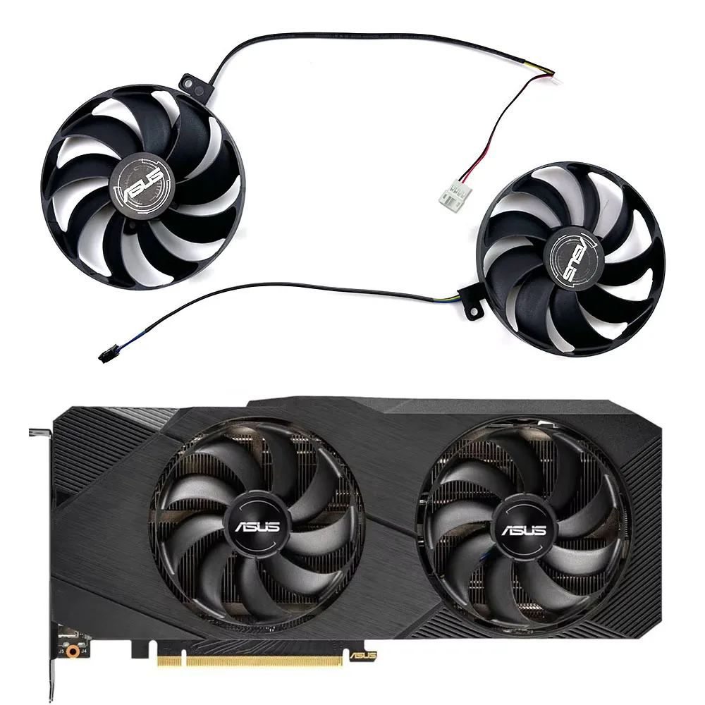 

ASUS 90MM 4PIN T129215SU DUAL RTX 2060S EVO GPU Fan, For ASUS DUAL-RTX 2080 2080S 2070S 2070 2060S EVO Graphics card cooling fan