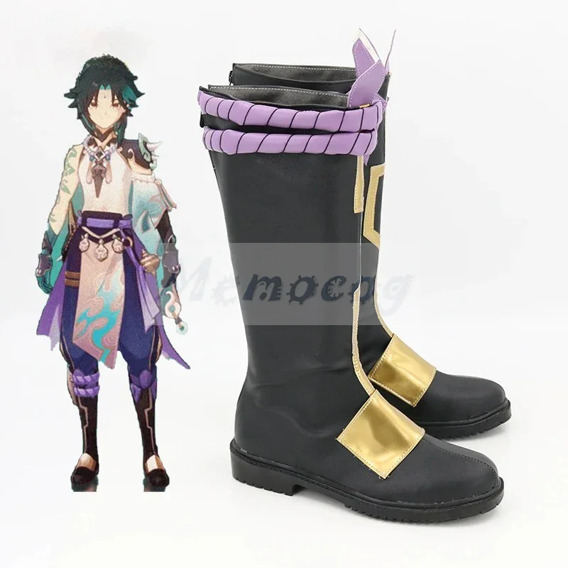 chaussures-de-cosplay-game-xiao-bottes-en-cuir-pu-accessoires-de-cosplay-halloween-genshin-impact-xiao-chaussures-sur-mesure