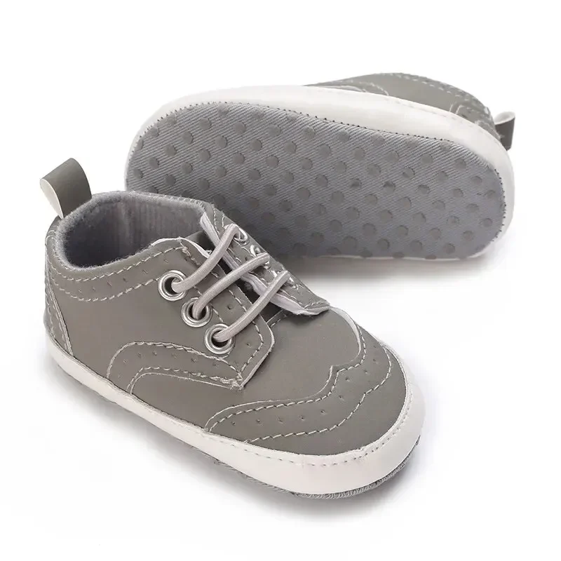 Meckior Pasgeboren Baby Jongen Meisje Sneakers Eerste Wandelaars Zachte Bodem Effen Lederen Peuter Mocassins Wieg Baby Basketbalschoenen