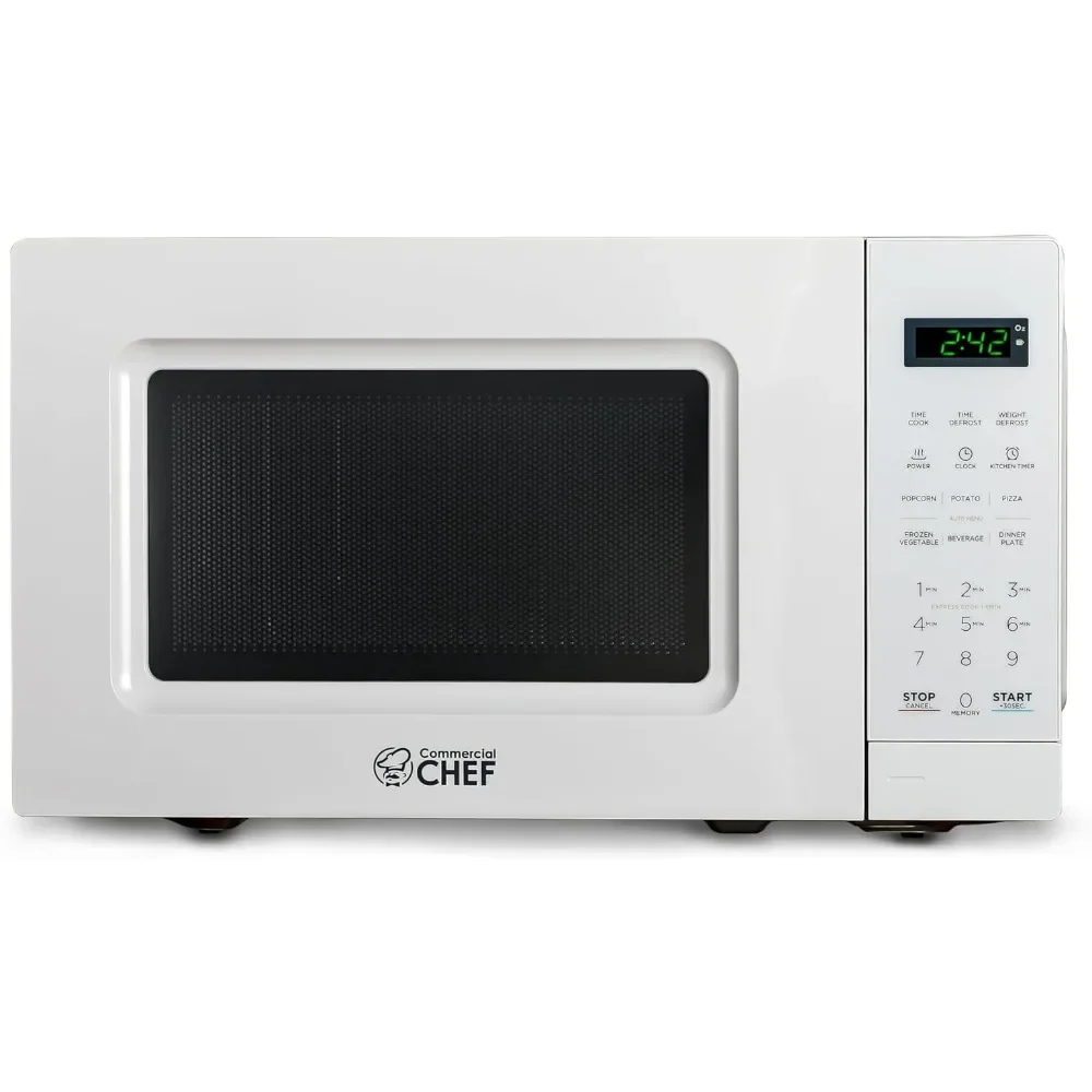 

0.7 Cu Ft Microwave, 700W Microwave with Digital Display, Countertop Microwave , Programmable with Push Button, White