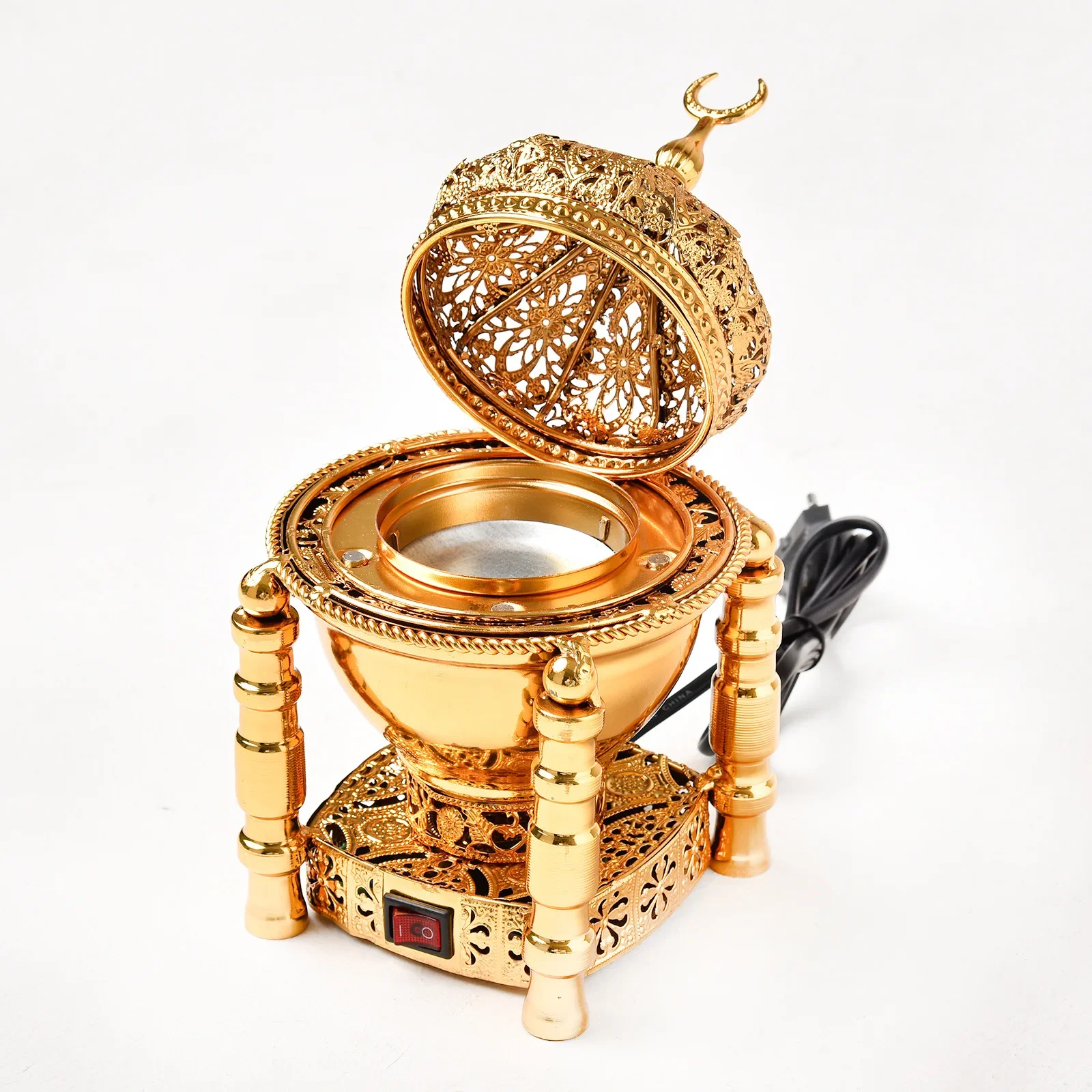 Metal Incense Burners for Home Office Electric Incense Sticks Burner Air Fresheners Yoga Decoration Room Fragrance Bakhoor