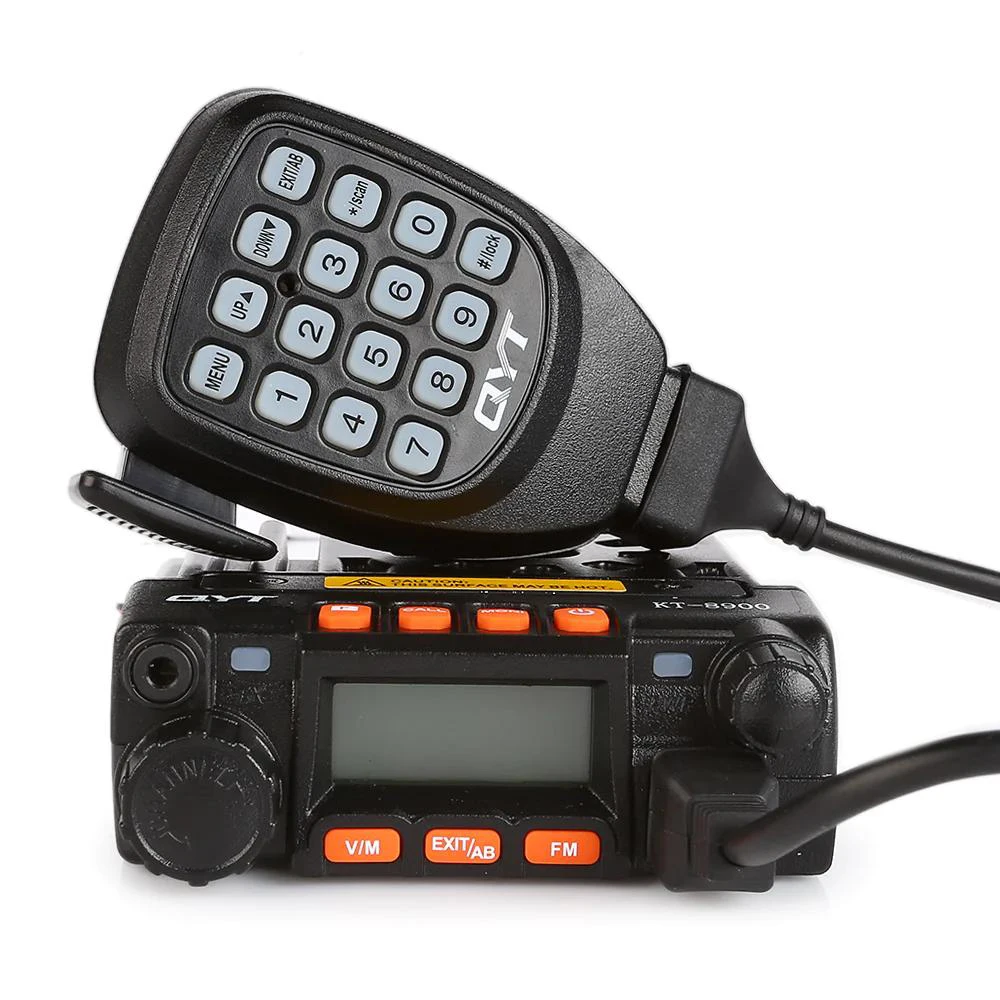 QYT KT8900 Mini VHF UHF dual band Mobile ham Radio Transceiver - 20/25 Watt Handy microphone