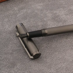 Pluma estilográfica de Metal 313 de alta calidad, pluma de tinta gris EF F, Punta Negra, escuela, estudiante, oficina, regalos, papelería