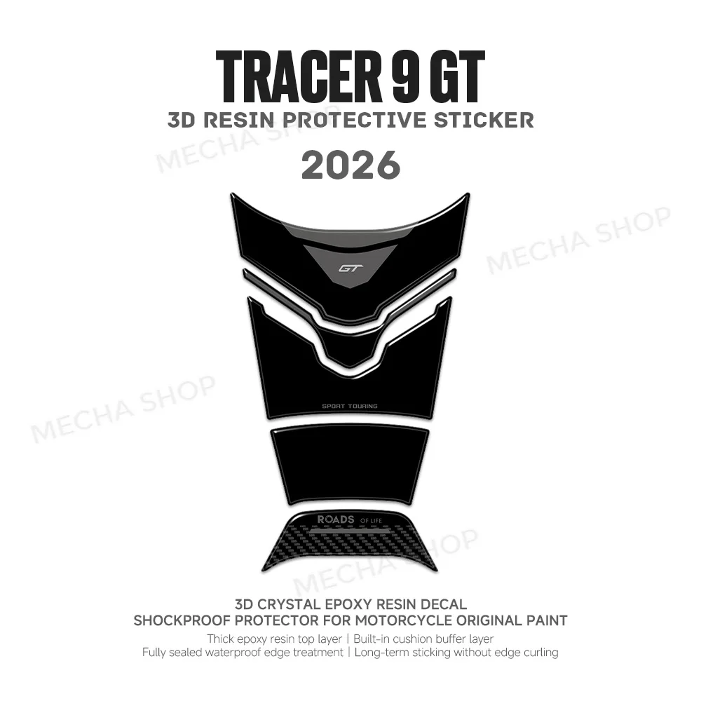 For Tracer 9 GT 9GT 2025-2026 3D Sticker Fuel Tank Protector