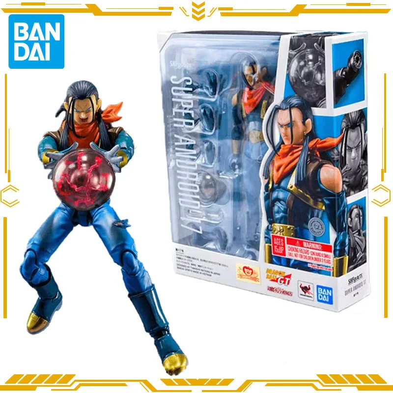 

Bandai Original S.H.Figuarts Dragon Ball GT Android 17 Action Figure Toys for Boys Girls Gift Collectible Model Ornaments