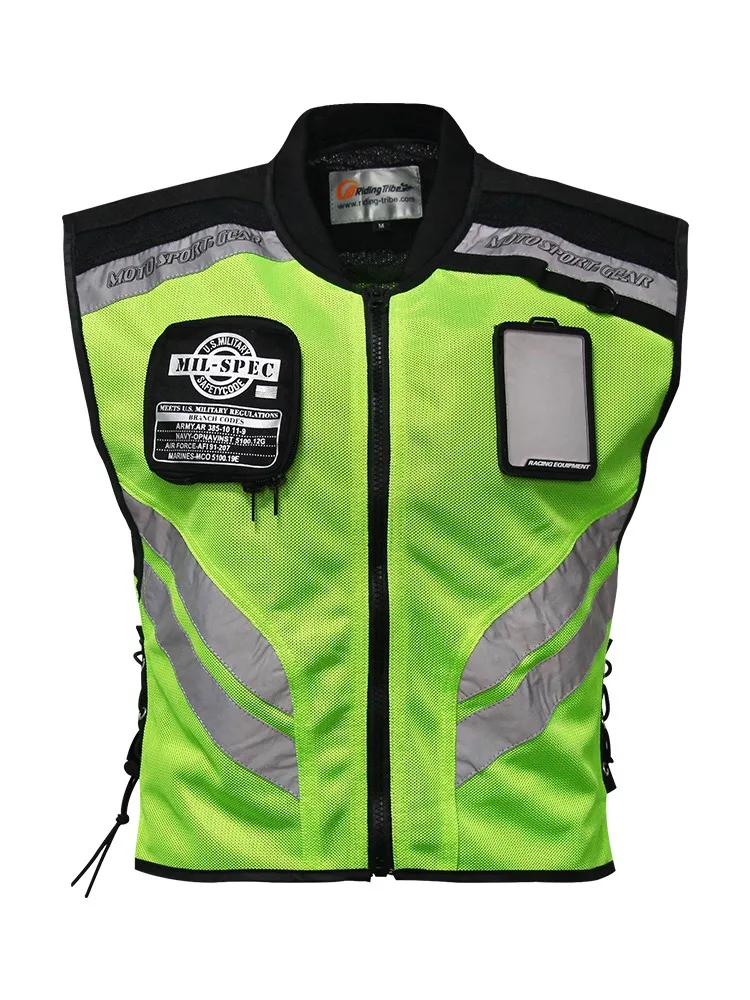 PRO-BIKER Chaleco de ciclismo clásico, ropa de seguridad reflectante nocturna de Color fluorescente, chalecos reflectantes de malla transpirable