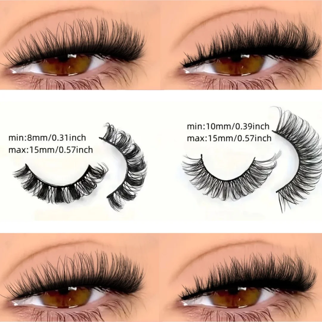 20 paia 4 stili misti ciglia finte ciglia a strisce russe D Curl vapore aspetto naturale 16mm ricci ciglia finte visone come ciglia