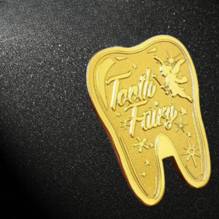1PCS Tooth Fairy Commemorative Coin Creative Kids Tooth Change Gifts Plated Coin Gift Home Decor Souvenir