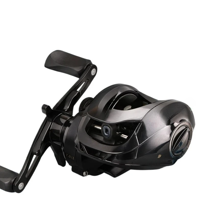 

Water drop wheel Metal far throw Anti-fried line Micro object Luya wheel Magnetic universal use Black raft fishing