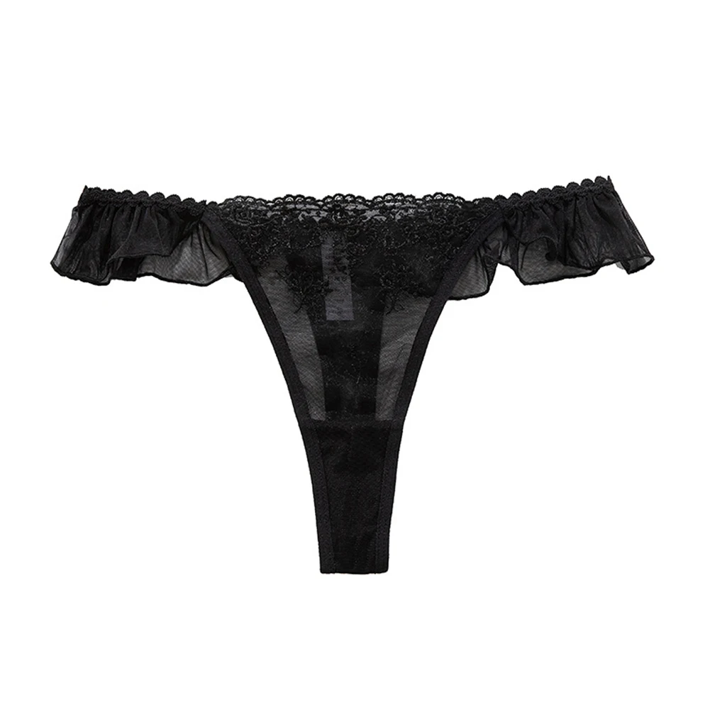 Womens New Lingeries Sexy Hot Lace Stitching Solid Breathable Elastic Thongs Women Sexy Low Waist Hollow Erotic Women's Panties