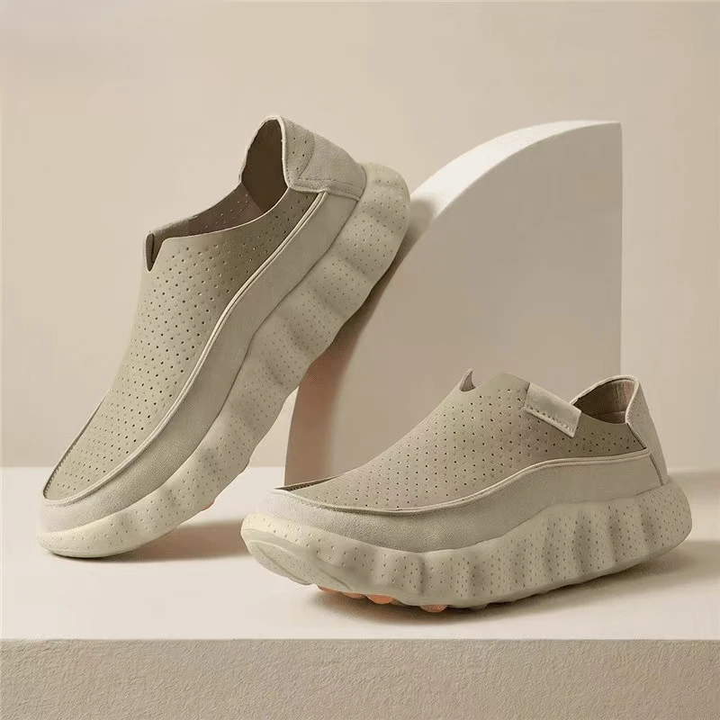 

High Elastic Cushion Unisex Mesh Sneakers Ventilated Mesh Top Shock Reduction Sole Outdoor Long Distance Walking Sport Shoes