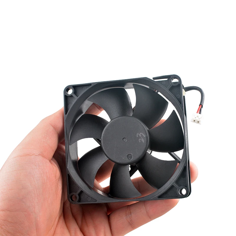 พัดลมระบายความร้อนแบบแกน PVA080G12P ขนาด 8 ซม. 80 มม. 80x80x25 มม. DC12V 0.32A 2 ขา สำหรับเครื่องบันทึกและแหล่งจ่ายไฟ