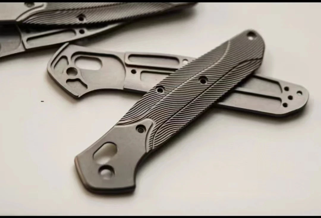 1 Pair Titanium Alloy Scales for Benchmade 940 Modify DIY TI Scale