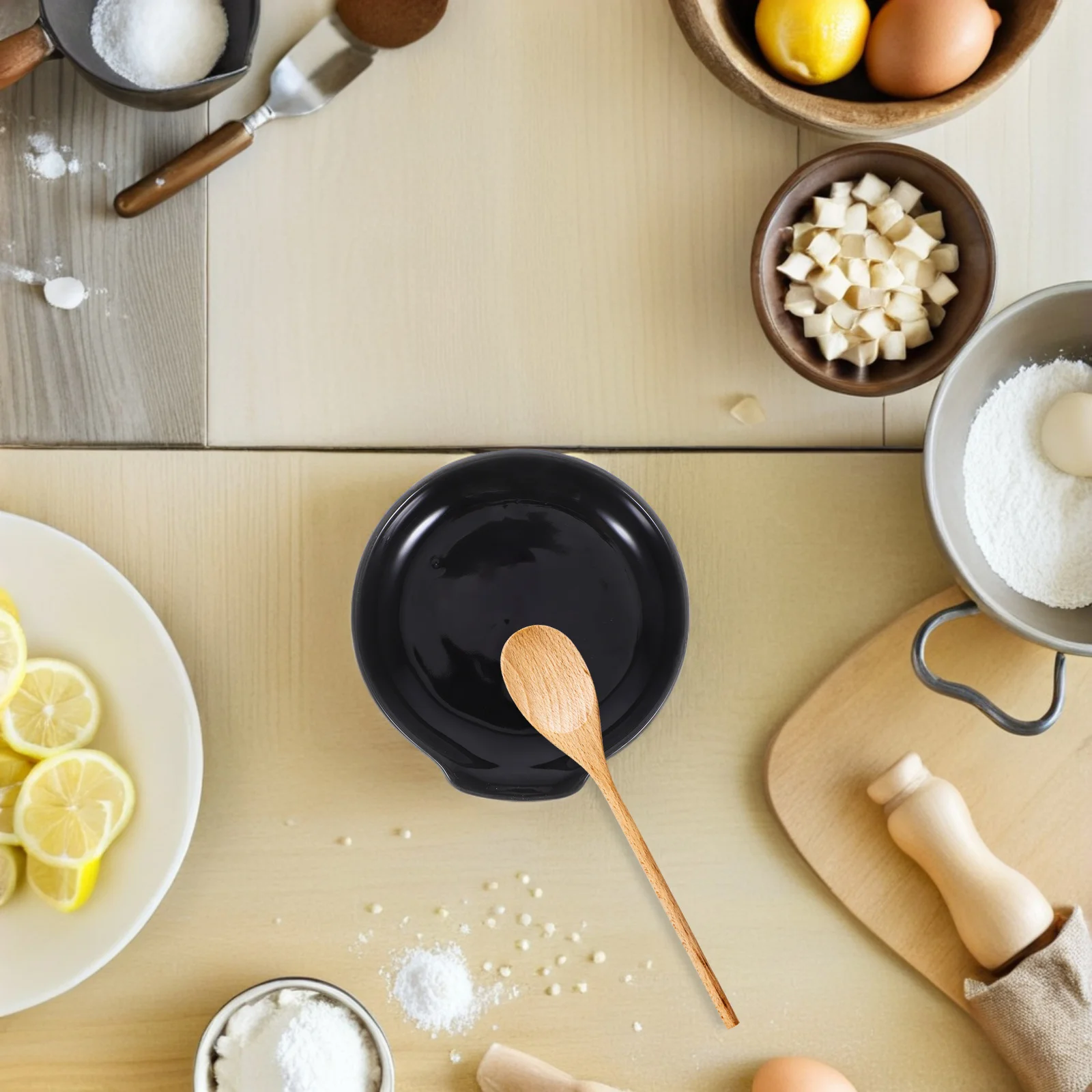 Elegant Ceramic Spoon Rest for Kitchen Counter Heat-Resistant Utensil Organizer Soup Ladle Holder Decorative Small Spoon Rest