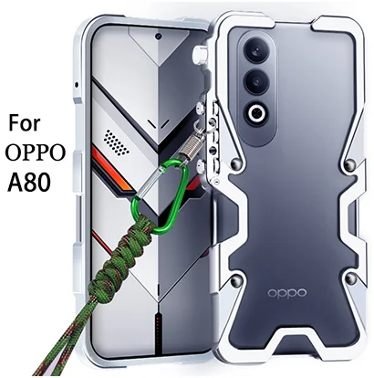 

Роскошный чехол для телефона из алюминиевого сплава с полым рассеиванием тепла для Oppo A80 A3 Pro A3x 5G, задняя крышка с защитой от падения