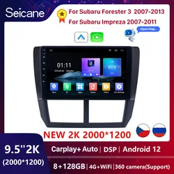 Seicane  Android 12 Car Radio For Subaru Forester 3 SH 2007-2013 For Subaru Impreza GH GE Head Unit 4G Multimedia Player GPS