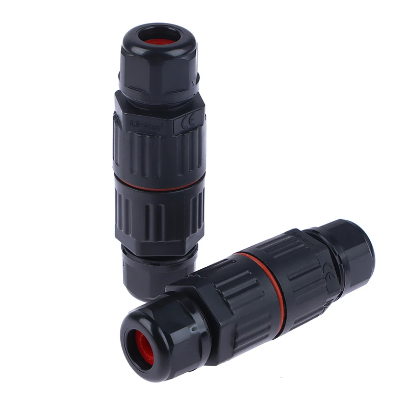 CCA83-1Pc IP68 ไฟฟ้ากันน้ํา Connector สายไฟ 2/3 พินปลั๊กตรง Quick Push In Terminal Block Conductor Connector