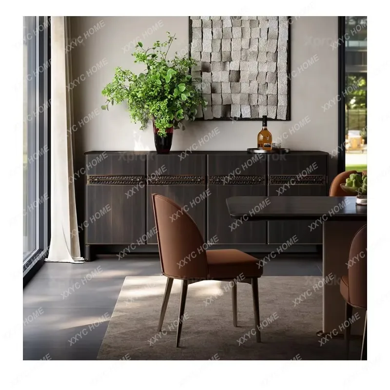 XXMedieval style lockers, light luxury, old money style, side cabinets, integrated against the wall, simple entrance cabinet