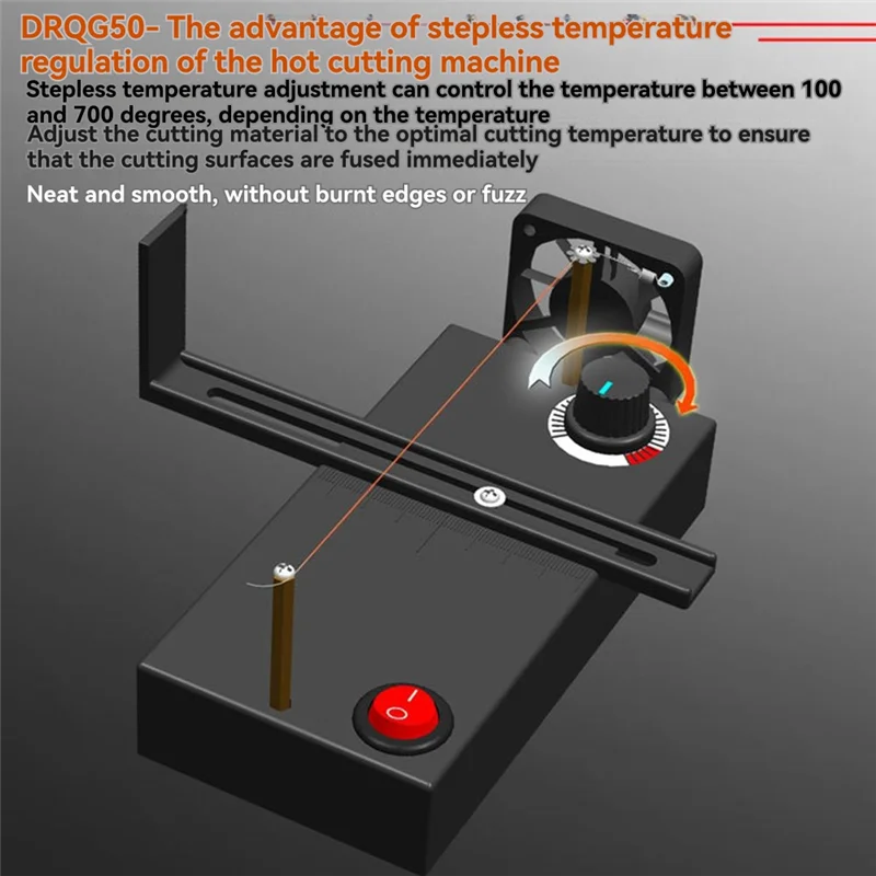 

【Flash Deal】Small Handmade Hair Accessories Ribbon Cutter DRQG50-B Hot Cutter With Fan Exhaust EU Plug