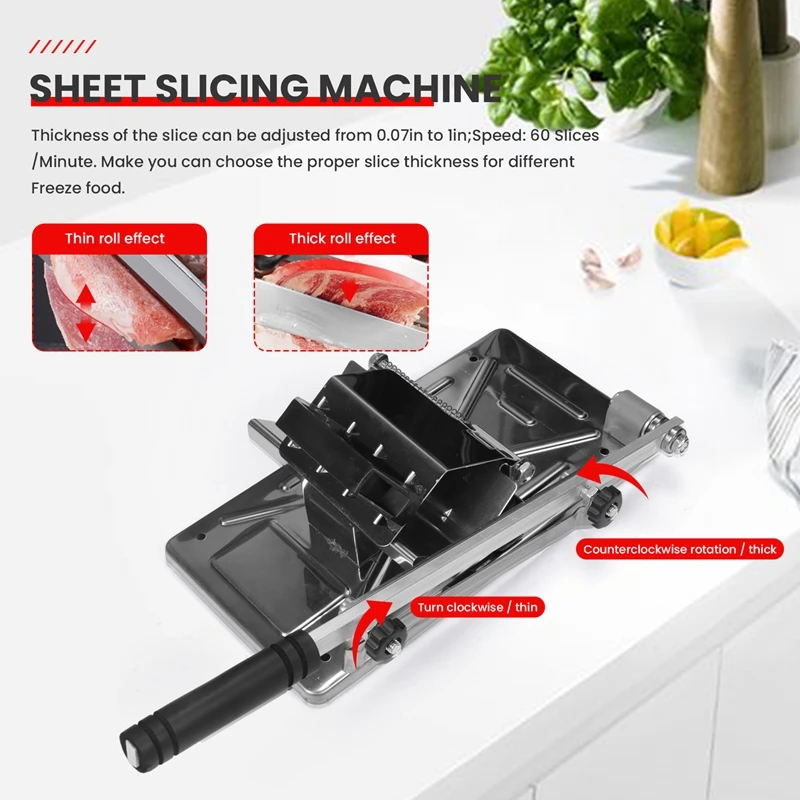 دليل تجميد اللحوم تقطيع ، الفولاذ المقاوم للصدأ ، لحم الضأن القاطع ، آلة قطع لحوم البقر ، لوازم المطبخ