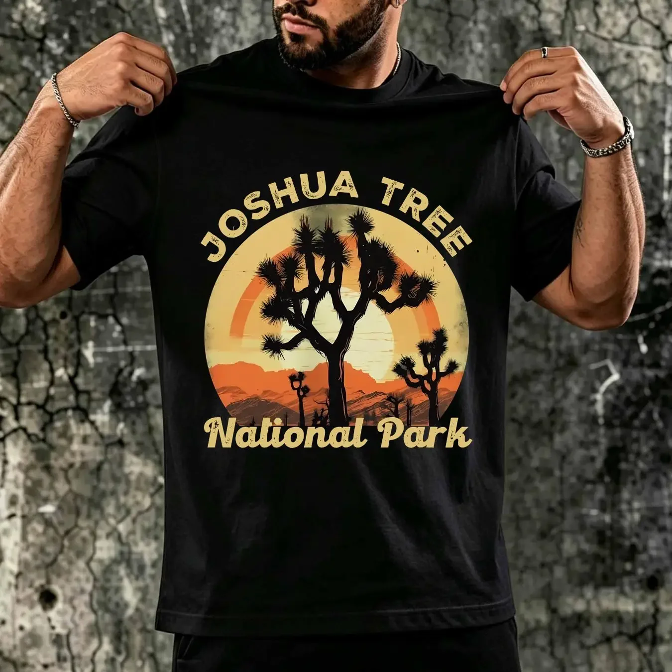 washed T Shirt Joshua Tree National Park Vintage Inspired Hiking Camping long or short sleeves vintage Washed graphic
