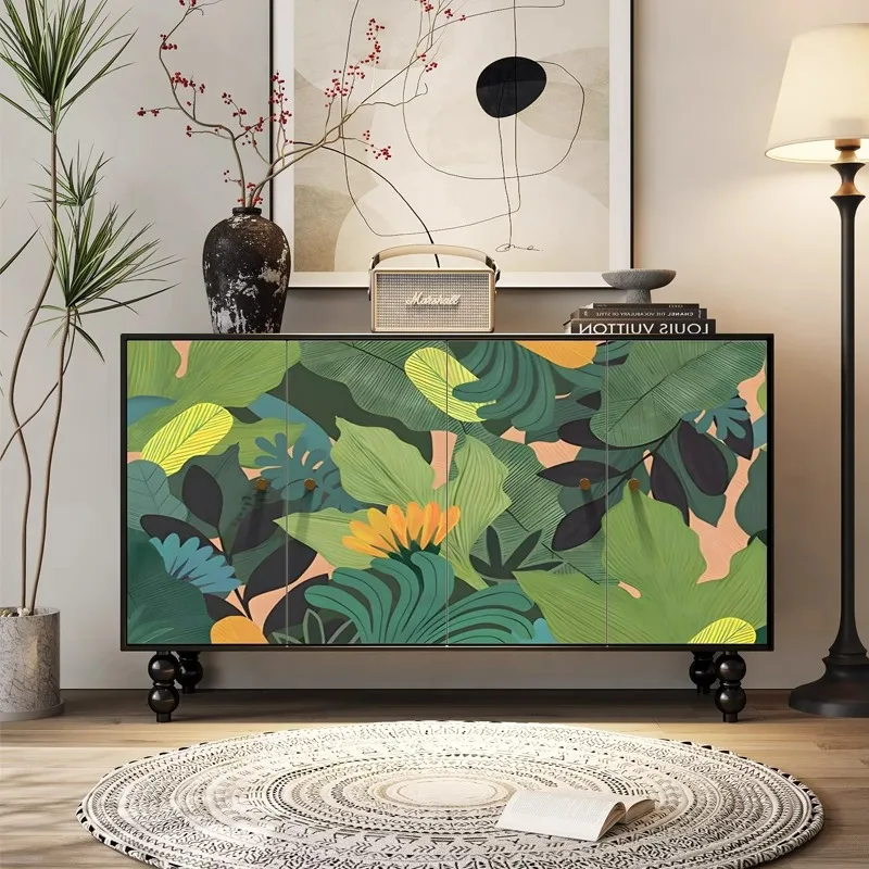 Amerikanischer französischer Retro-Veranda-Seitenschrank, bemalter Spind, Foyer-Schrank, Wohnzimmer, Gang