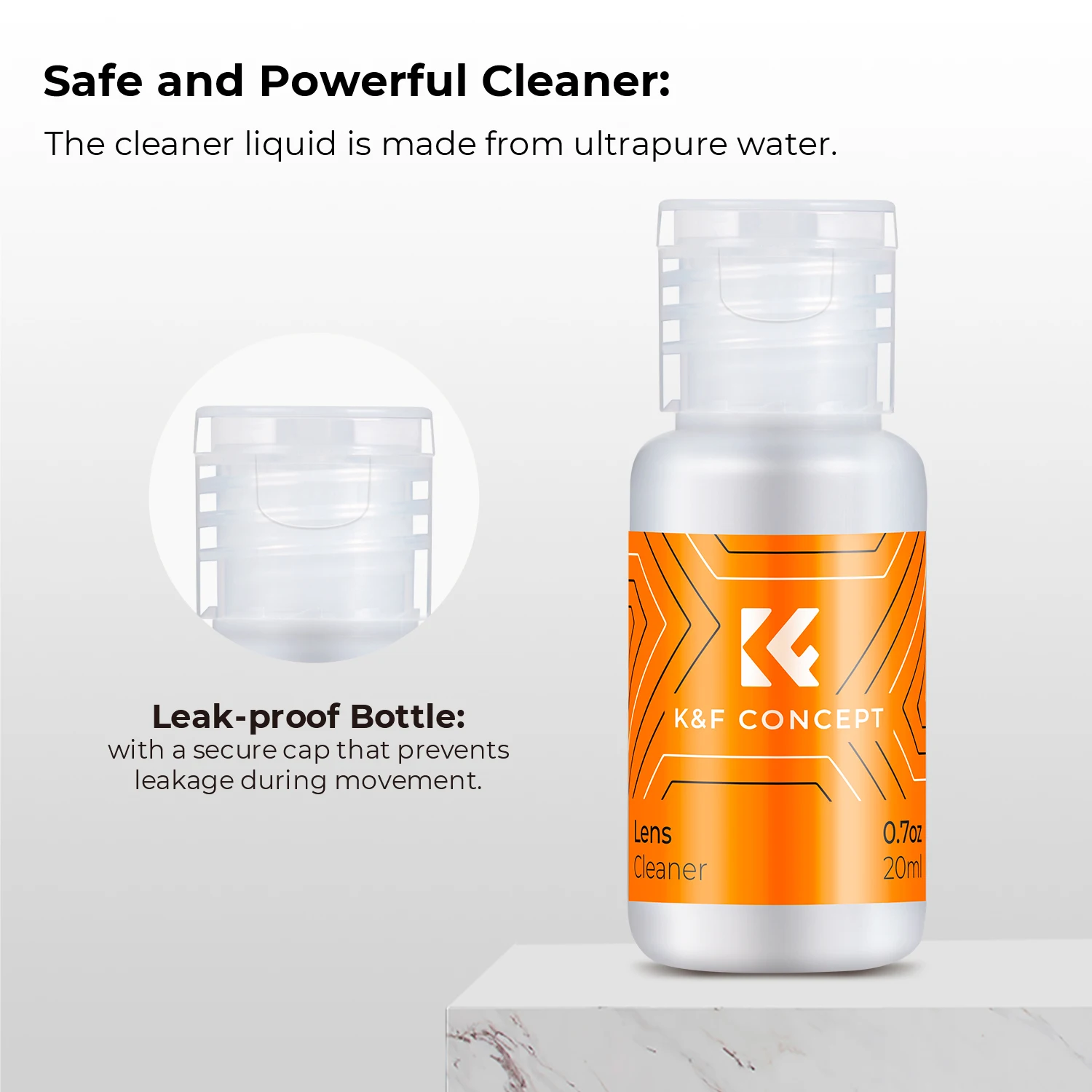 K&F Concept Cleaning Kits 20ml Cleaning Liquid And 10Pcs Lndependent Vacuum Packaging 24mm Full Frame Sensor Cleaning Swabs