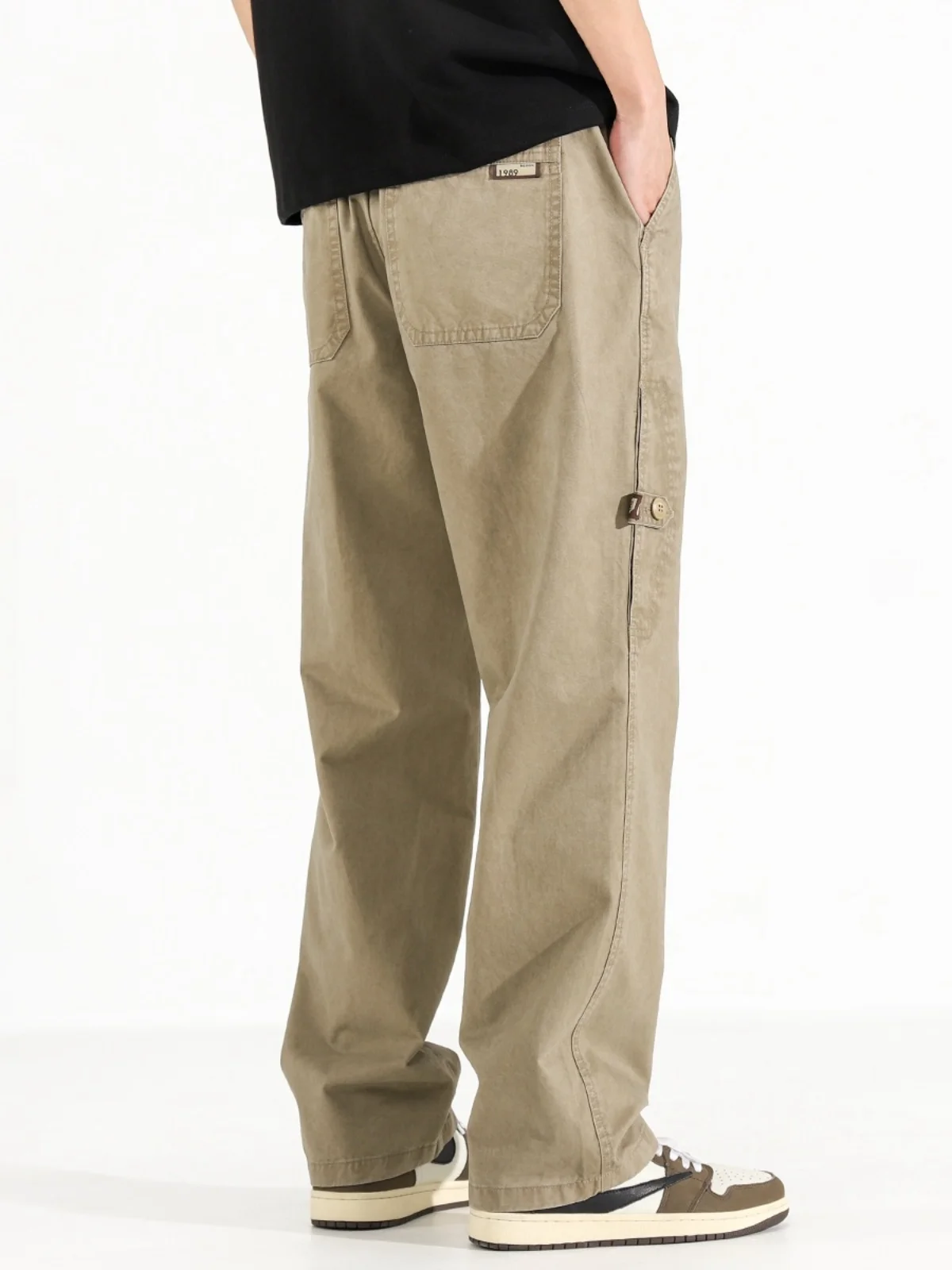 

American Retro Khaki Work Pants Men's Loose Straight Leg Teenager Casual Pants Spring Autumn Youthful Vitali Sle Regular Fit