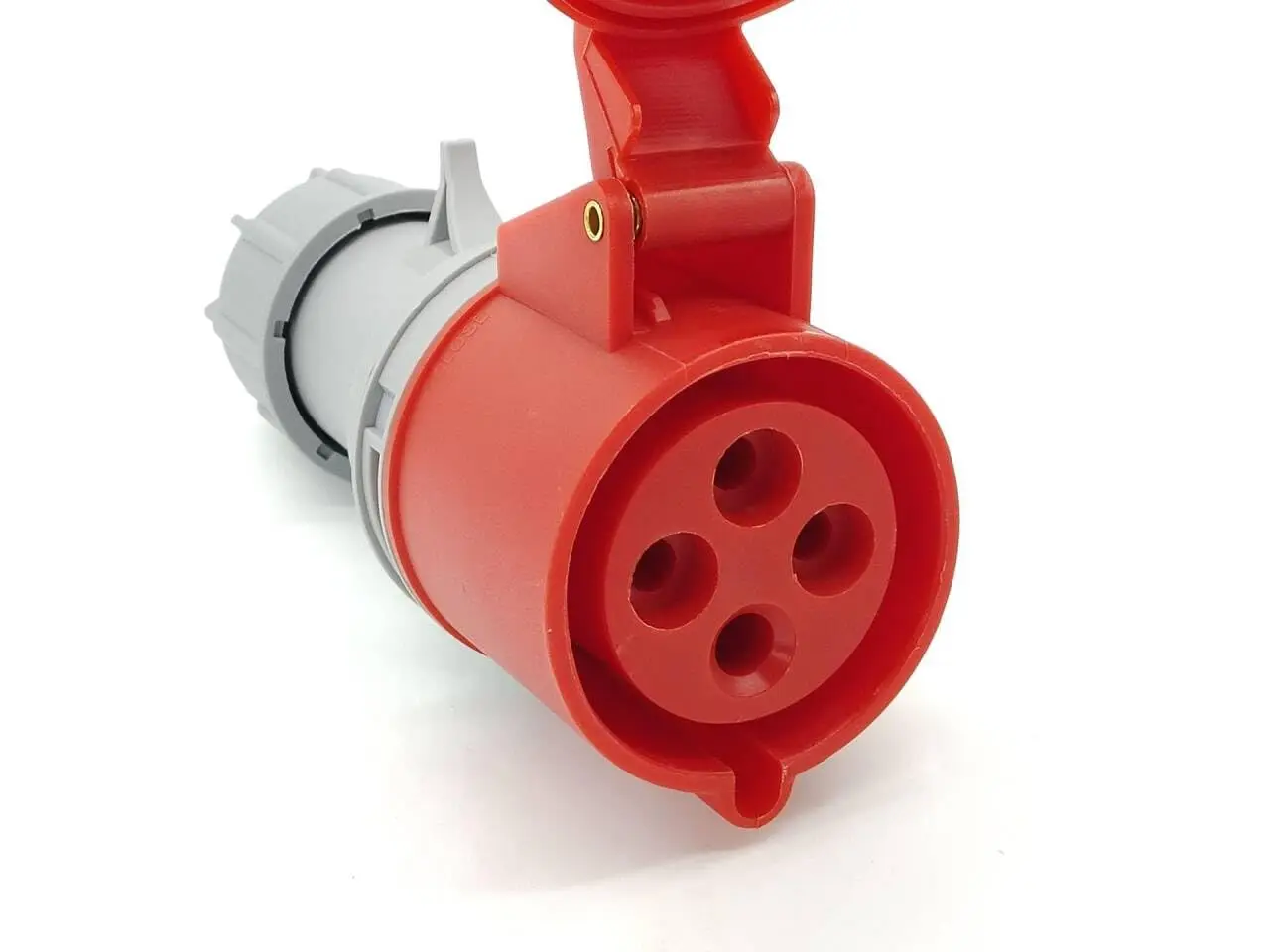 IEC60309 IP44 32A 4 Pin 3P+E 6H 380‑415V Red/Grey Industrial Socket Connector