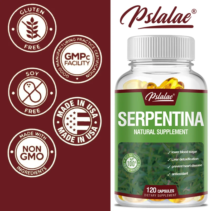 Natural Serpentine Supplement, Dietary Capsules, Non-GMO, 120 Capsules