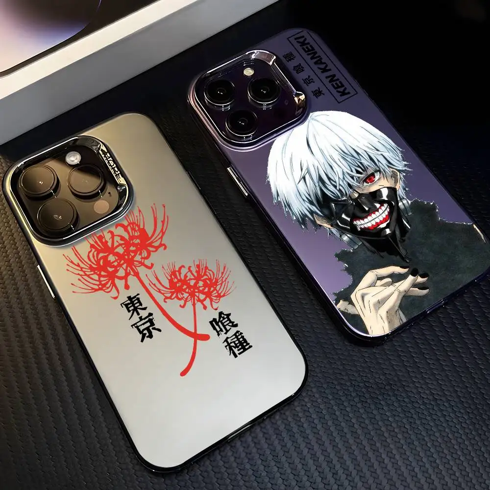 Anime Tokyo G-Ghost Phone Case For iPhone 17 16 15 14 13 12 11 Pro Max Air multicolor Matte Laser Metallic Aurora Funda